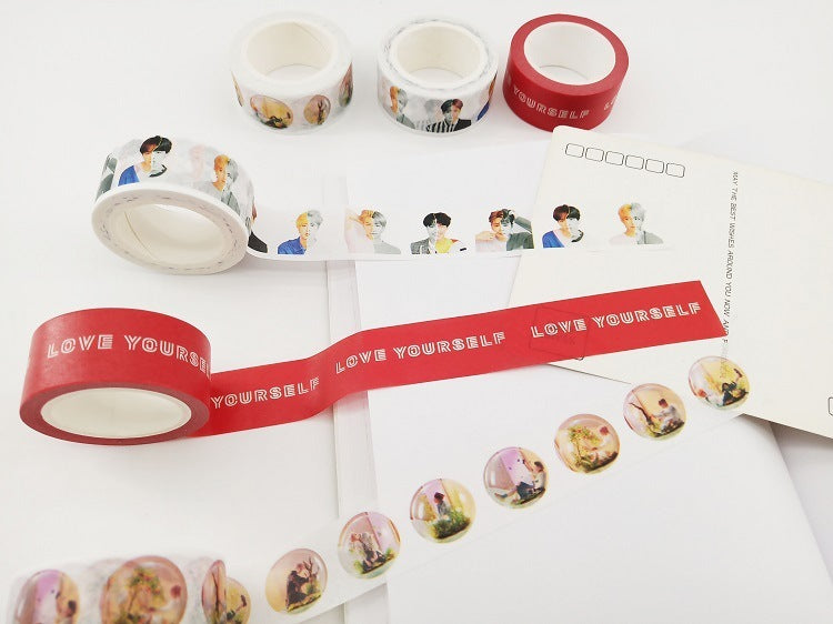 Kpop Cute Washi Tape Notebook Sticker DIY