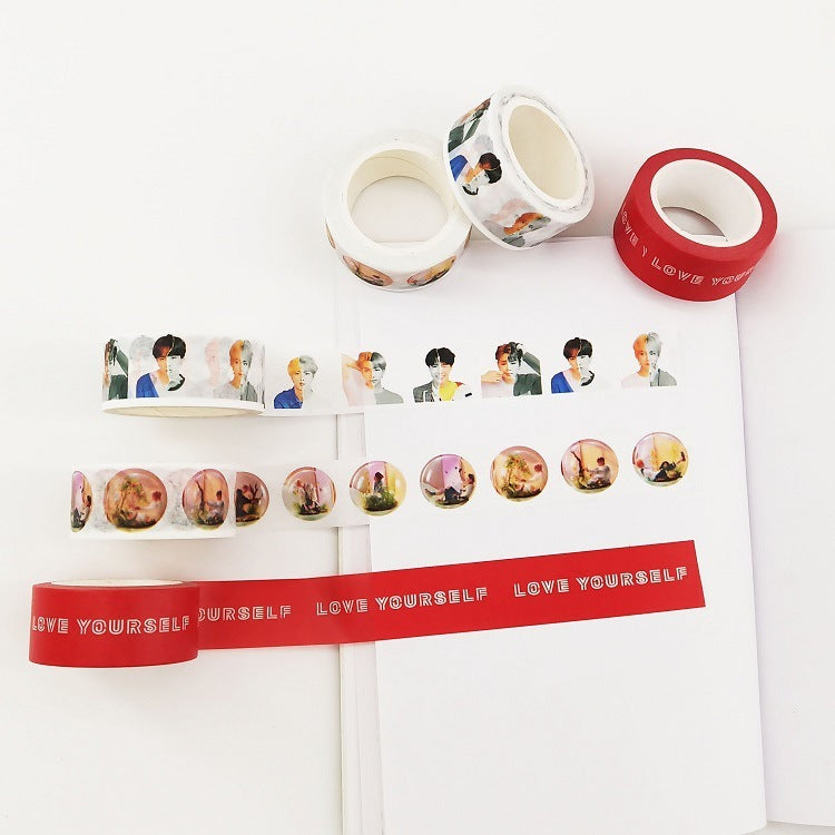 Kpop Cute Washi Tape Notebook Sticker DIY